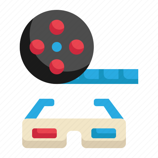 Movie, cinema, glasses, entertainment, camera, media icon icon - Download on Iconfinder