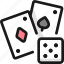 card, game, dice 