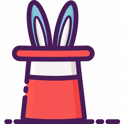 Hat, rabbit, bunny, magic, performer, show, wand icon - Download on Iconfinder