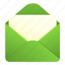 green, envelope 