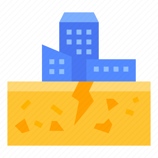 Building, disaster, earth, quake, shock icon - Download on Iconfinder