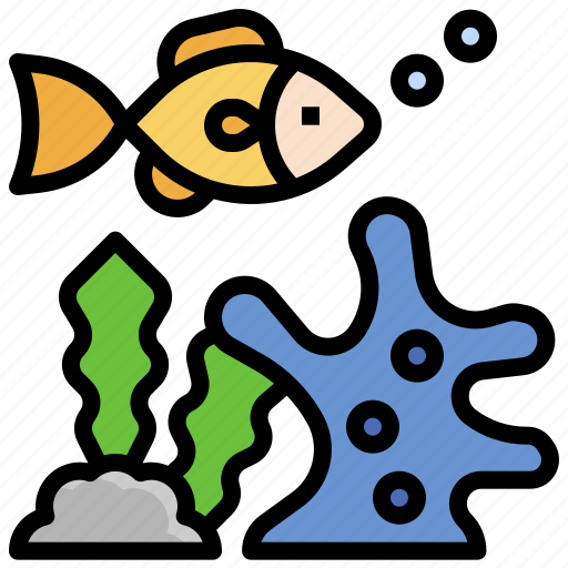 Sea, life, coral, fish, aquarium, aquatic, animal icon - Download on Iconfinder