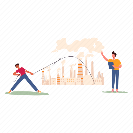 Gas, emission, pollution, industry, factory, smoke, environment illustration - Download on Iconfinder