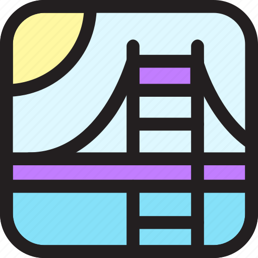 Bridge, environment, geographic, nature, transportation icon - Download on Iconfinder