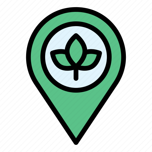 Environment, leaf, location, pin icon - Download on Iconfinder