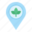 environment, leaf, location, pin 