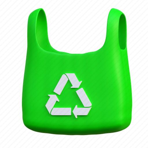 Recycle, plastic, bag, earth, illustration, trash 3D illustration - Download on Iconfinder