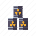 barrels, environment, radiation, radioactive, radioactivity, stack, waste