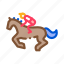 animal, equestrian, game, helmet, horse, rider, running 