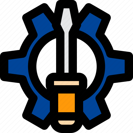 Gear, setting, fix, screwdriver icon - Download on Iconfinder