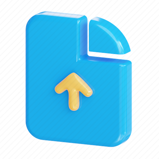 File, arrow, up 3D illustration - Download on Iconfinder