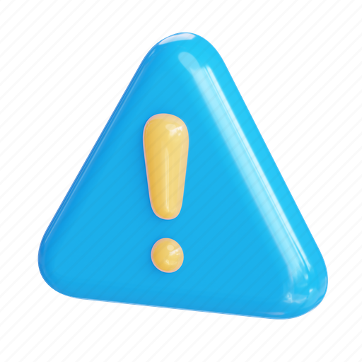 Warning, triangle, alert 3D illustration - Download on Iconfinder