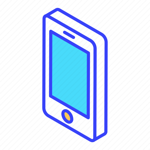Call, handphone, isometric, mobile, phone icon - Download on Iconfinder