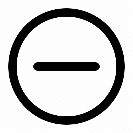 Circle, minus, basic, ui, essential, negative icon - Download on Iconfinder