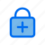 padlock, lock, add, user 