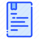document, bookmark, page, note, paper