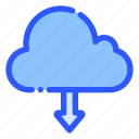 download, cloud, network, arrow, connection