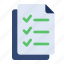 list, paper, checklist, document, note 
