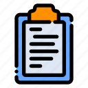clipboard, list, document, form, note