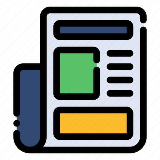 Newspaper, article, document, headline, breaking icon - Download on Iconfinder
