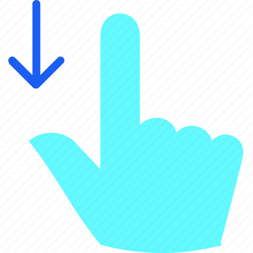 Arrow, direction, down, finger, gesture, hand, swipe icon - Download on Iconfinder