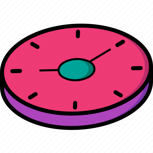 Clock, essentials, isometric icon - Download on Iconfinder