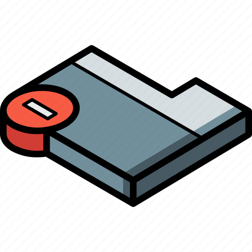 Delete, essentials, folder, isometric icon - Download on Iconfinder