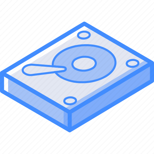 Drive, essentials, hard, isometric icon - Download on Iconfinder