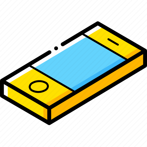 Essentials, isometric, phone icon - Download on Iconfinder