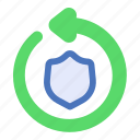 shield, protection, security, update, refresh, rotate