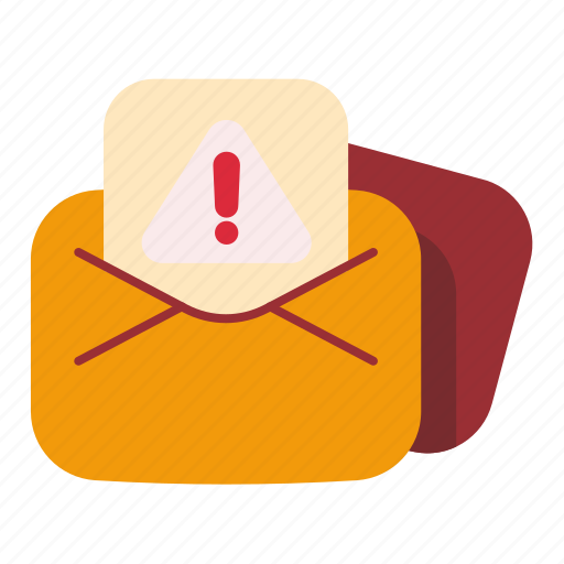 Email, envelope, caution, sign, message icon - Download on Iconfinder