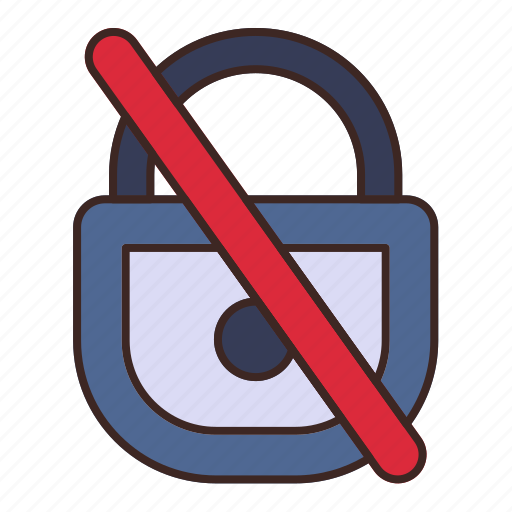 Encryption, lock, no, protection, secure, security, shield icon - Download on Iconfinder