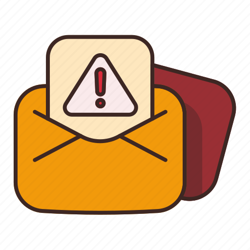 Email, envelope, caution, sign, message icon - Download on Iconfinder