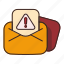 email, envelope, caution, sign, message 