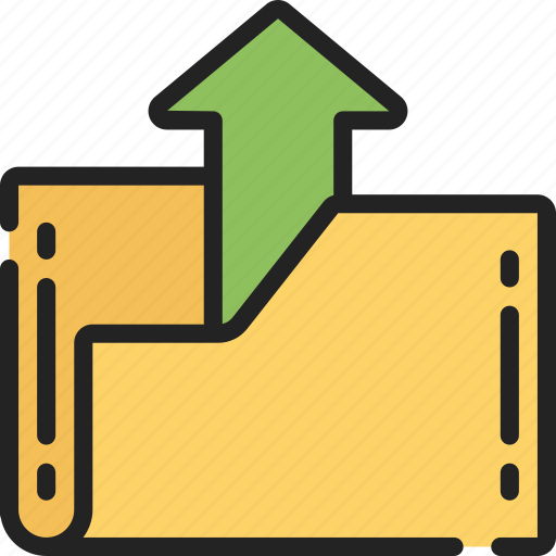 Data, essentials, files, folder, link, upload icon - Download on Iconfinder