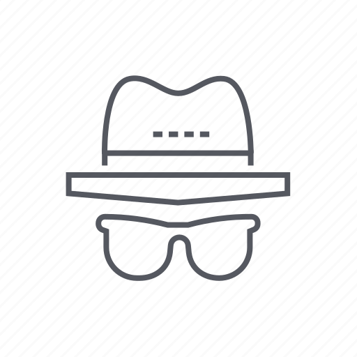 Hat, incognito, spy, sunglasses icon - Download on Iconfinder