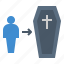 coffin, dead, death, defunct, lifeless 