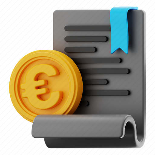 Euro, finance, hand, money, business, coin, contract 3D illustration - Download on Iconfinder