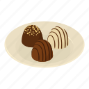 chocolatedessert, isometric, object, sign