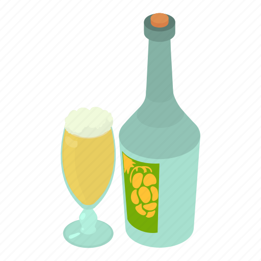 Isometric, object, sign, sparklingwine icon - Download on Iconfinder