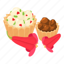 isometric, object, sign, traditionalcupcake