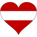 austria, flag, heart, europe, european, love, national