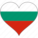 bulgaria, flag, heart, europe, european, love, national