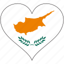 cyprus, flag, heart, europe, european, country, love