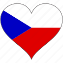 czech, flag, heart, europe, european