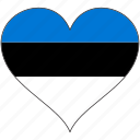 estonia, flag, heart, europe, european, country