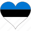 estonia, flag, heart, europe, european, country 