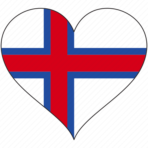 Faroe, flag, heart, europe, european, country icon - Download on Iconfinder