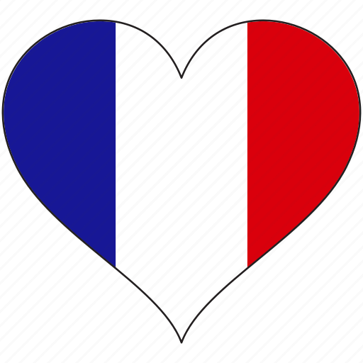 Flag, france, heart, europe, european, love, national icon - Download on Iconfinder