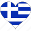flag, greece, heart, europe, european 